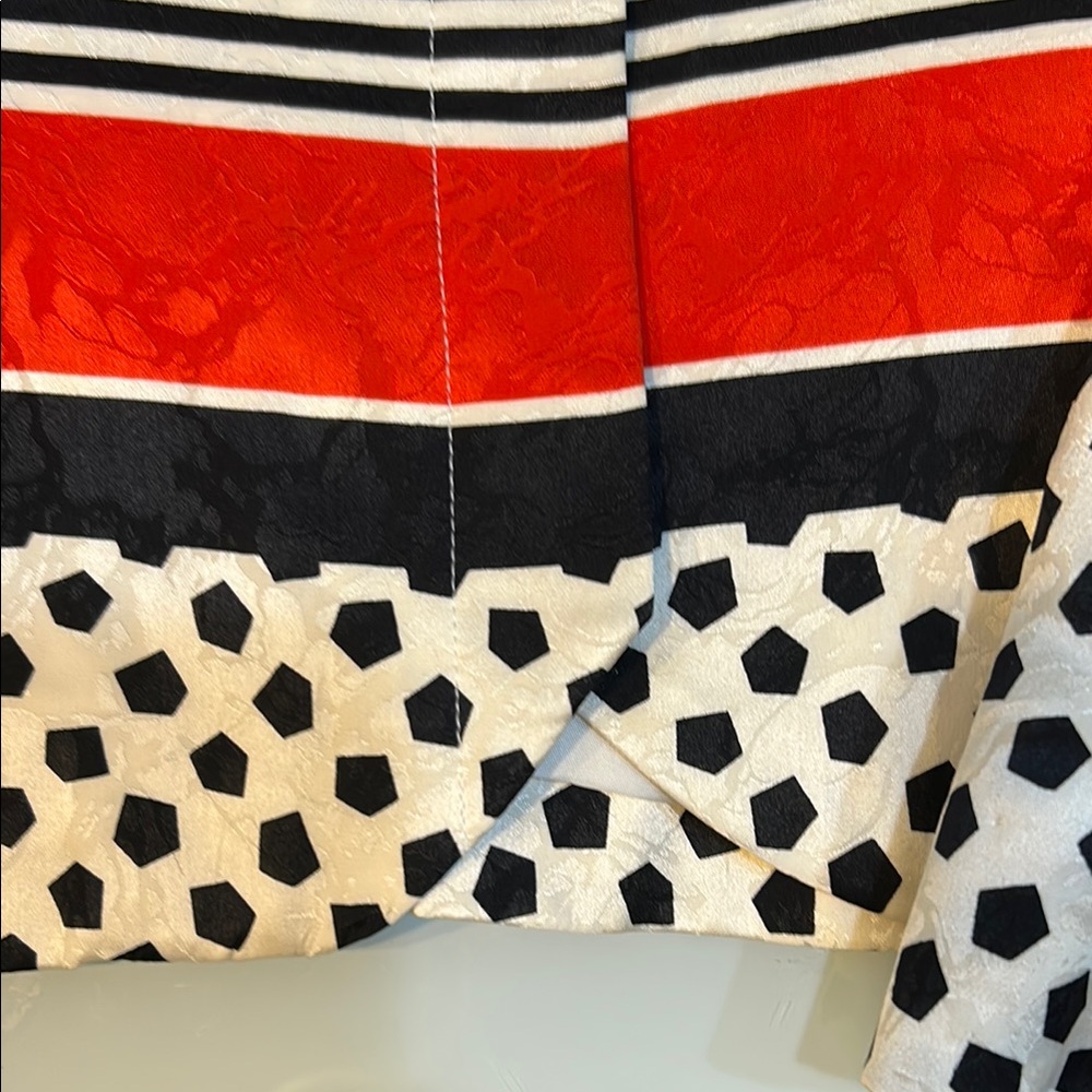 Vintage post modern 1980s silk top Anne Crimmins  for Umi Collections color pop - Picture 5 of 11